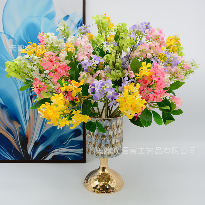 小枝千里香仿真黄金桂短枝月桂桌面前台中秋盆景福桶插花摄影道具|undefined