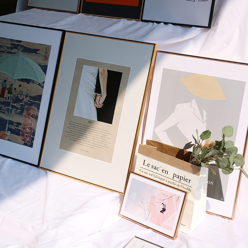 Aluminum Alloy Photo Frame for Framing Advertising Posters, Puzzle Frames, Certificate Frames, A4 16inch 4-Open Large Size Picture Frames for Wall Hanging