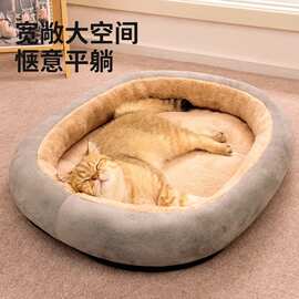 跨境狗窝猫窝冬季保暖狗床睡垫柯基比熊耐抓宠物窝狗窝冬季保暖