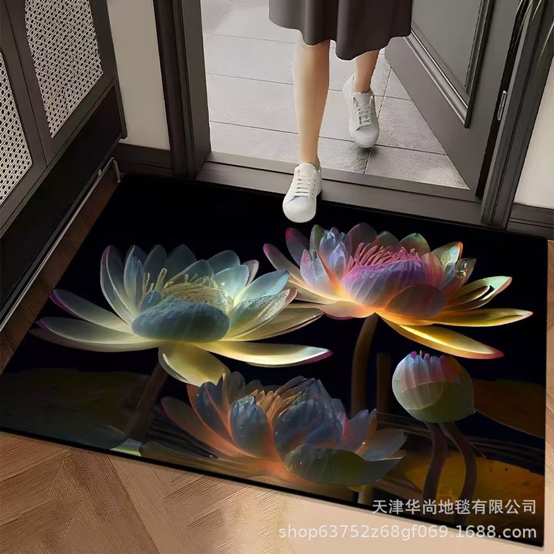 クロスボーダー珪藻泥 3D 花柄フロアマット浴室吸収性フットマット玄関ドアマット速乾性汚れ防止滑り止め吸収性フロアマット|undefined