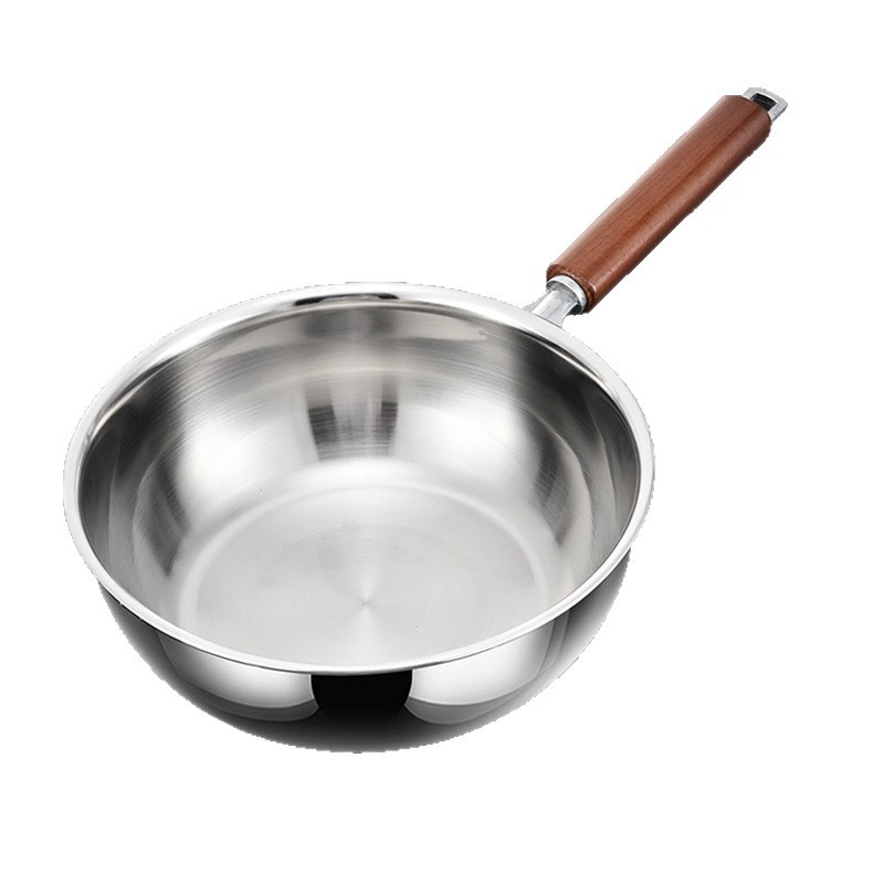 Pot de acero inoxidable 316L grado alimenticio casero sin recubrimiento antiadherente horno electromagnético horno de frita para 1 - 2 personas