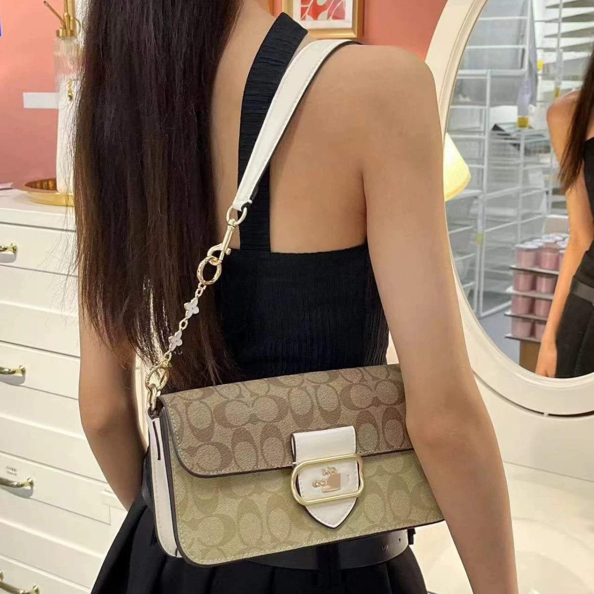 Koujia 2025, высококачественная новая сумка Morgan27 Baguette, ретро-цветная сумка подмышки, сумка через плечо на одно плечо, женская сумка