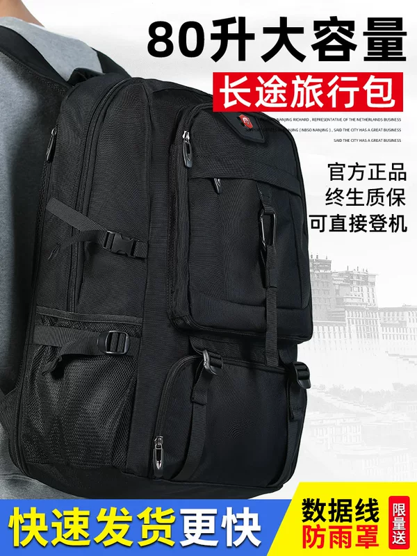 Big capacious backpack, travel bag for leisure, waterproof bag