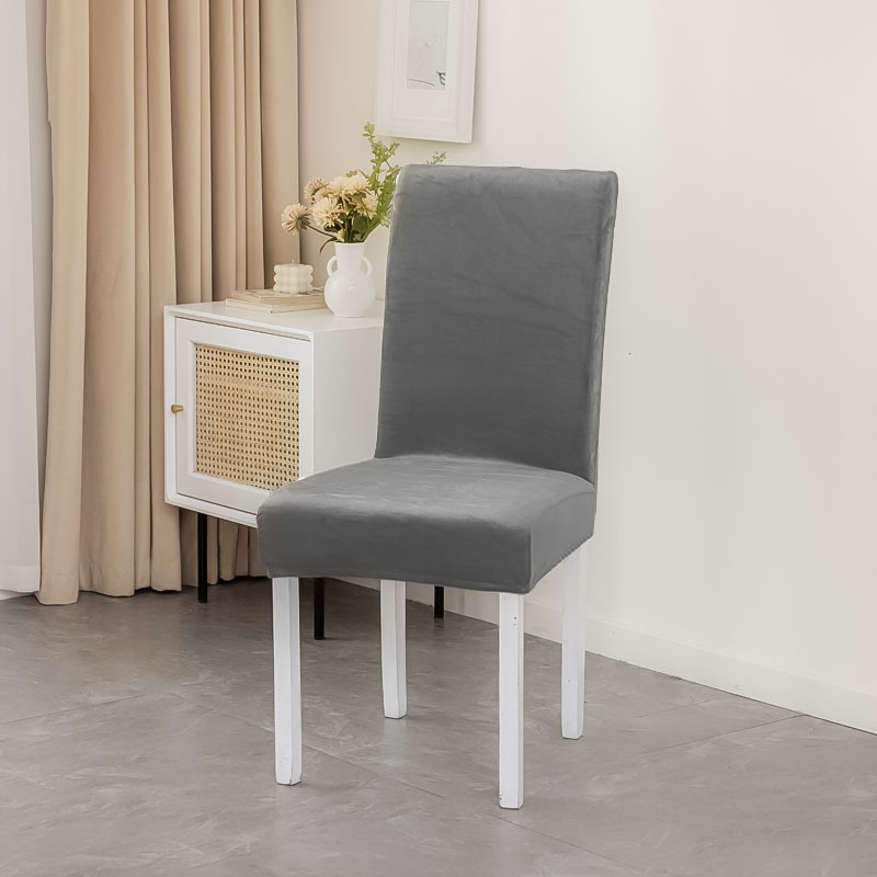 Nuevo producto Silver Fox Velvet Swan Franela Elástico Hogar Hotel Silla ParsonsChair Funda para silla de conferencia Funda para silla