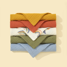 5件套宝宝纯棉纱布口水巾印花套装婴儿围兜 纱布围嘴 跨境亚马逊