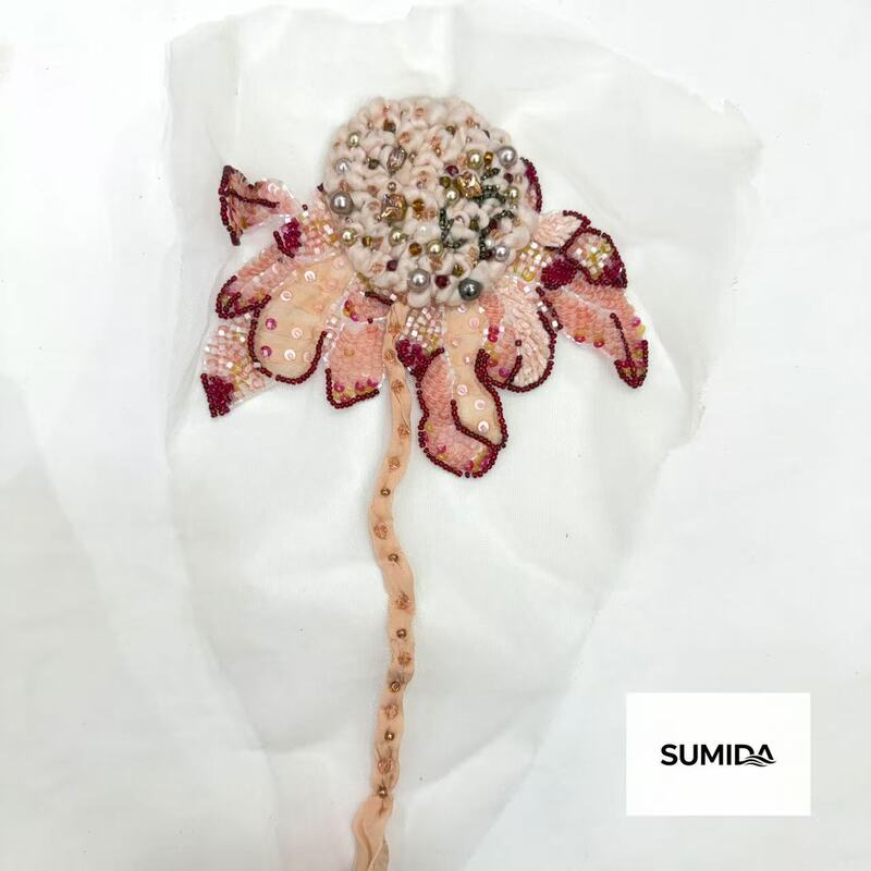 Indian Silk Embroidery Applique, High-End Evening Dress, Mother's Dress with Embroidered Floral Decorations, Wholesale in Stock