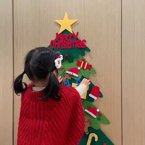 New Felt Christmas Tree DIY Christmas Decorations Non-woven Christmas Ornaments Felt Christmas Tree Wholesale