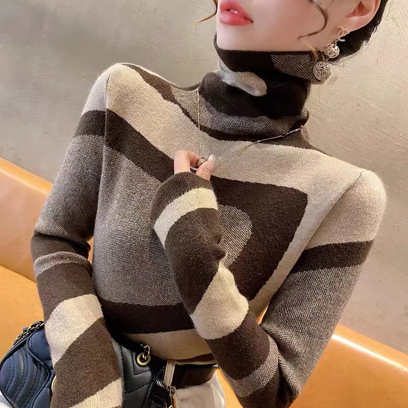 womens-turtleneck-contrast-color-sweater