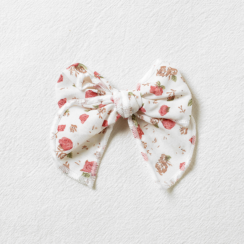 Europäische und amerikanische 2022 Herbst neue Haarschmuck Kinder Haarspange Baby Blumenstoff Schmetterlingsclip Baby Seitenclip Großhandel_voghion.com