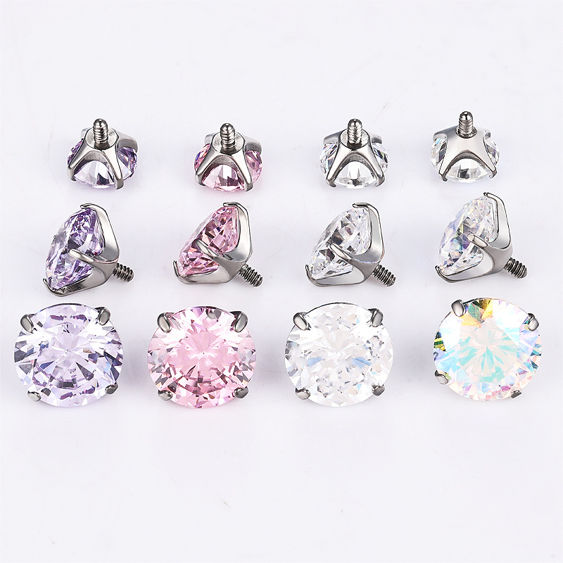 Labret piercing jewelry detail image