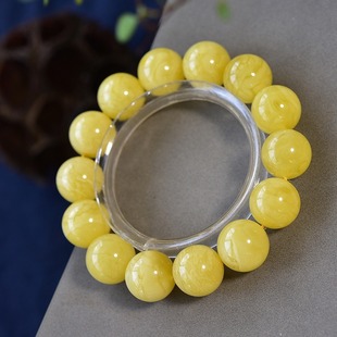 Natural Russian White Flower Wax Beeswax Single Ring Bracelet Full Honey White Honey Chicken Oil Yellow Floating White Honey Size 15mm
