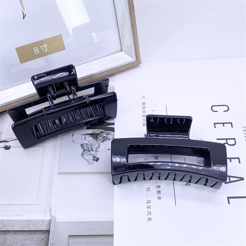 Estilo coreano 2022 primavera nuevo gran cuadrado agarre simple geométrico tiburón clip espalda Cabeza pelo agarre pelo accesorios al por mayor