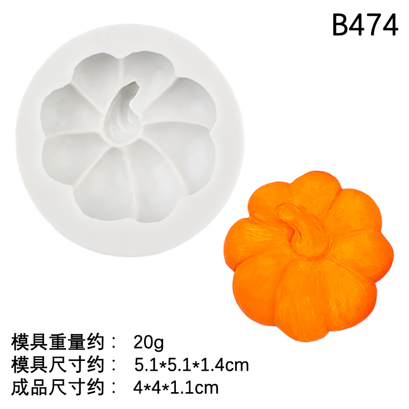 Halloween Calavera Calavera Calavera Calabaza Molde de silicona Chocolate Funda de caramelo Molde de decoración de yeso de aromaterapia