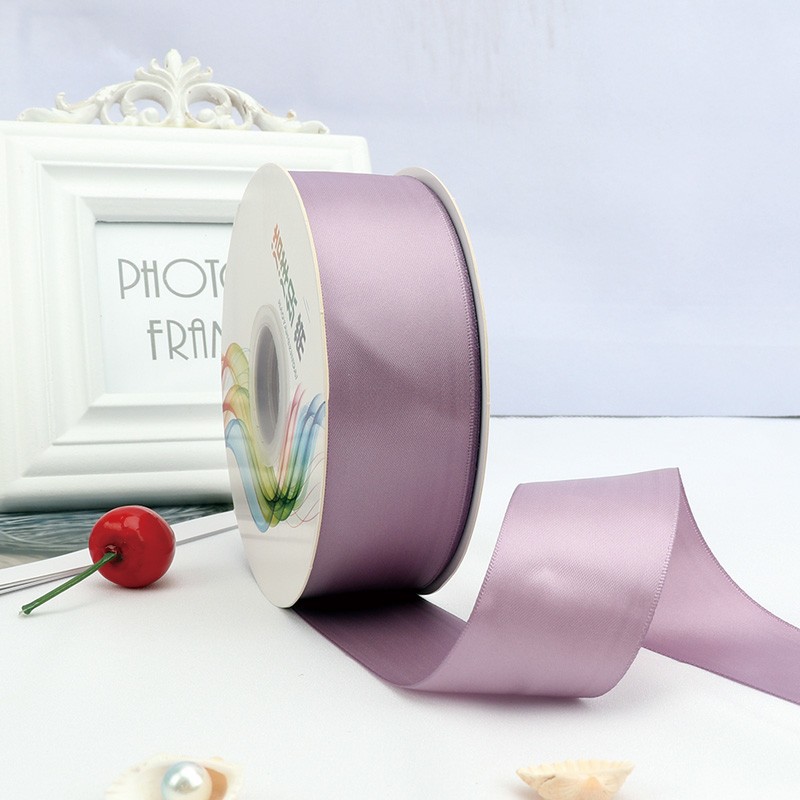Cinta de satén de doble cara de 4 cm para manualidades, cinta de poliéster, cinta para flores, cinta de seda, cinta para decoración de pasteles, cinta para cajas de regalo, accesorios para el cabello, lazos para regalo image 43
