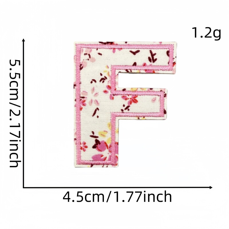 新鮮な文字刺繍布ステッカー花柄バッグアクセサリー刺繍スタンプ自己粘着パッチ新しい在庫|undefined