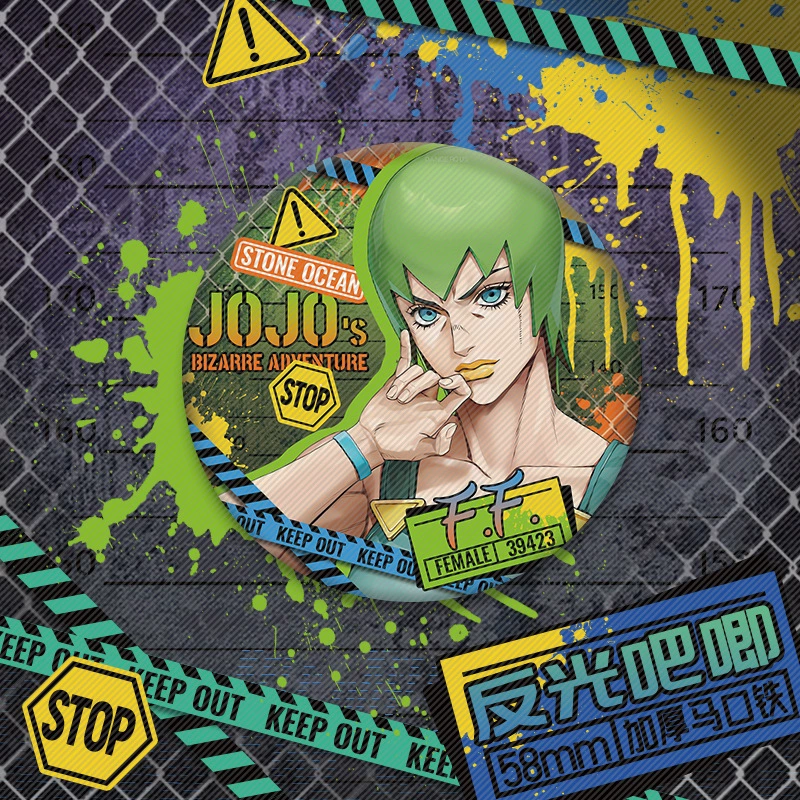 Бейдж с отражающим рисунком сериала JOJO Sea of Stone, Ji Guzi, значок, двумерный Xu Lun, Jotaro, Анна Суй, подвеска значка