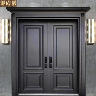 Modern Villa Gate Gate Rural Building Houses and Home Gate Zinc Alloy Grade A rural double -opening entrance house door cast aluminum door