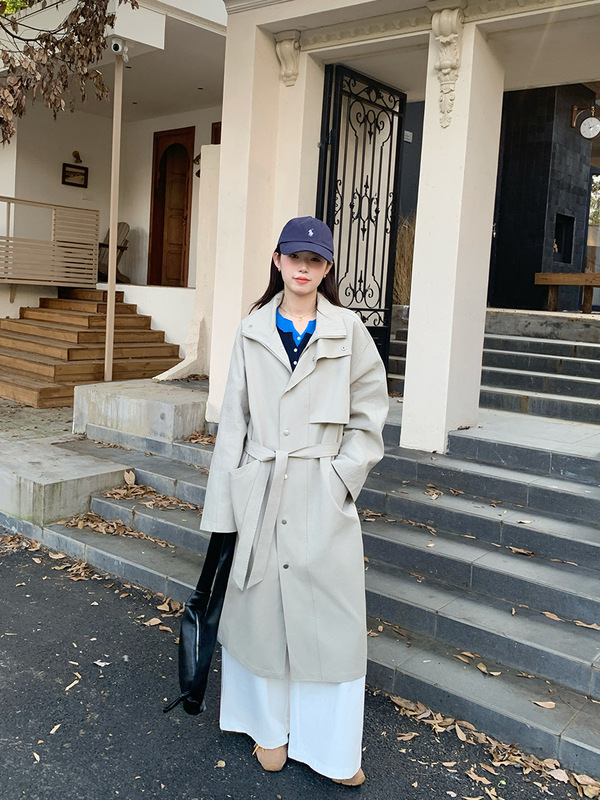 卡其色长款风衣外套女2025秋季新款韩系高级感超好看今年流行大衣|undefined