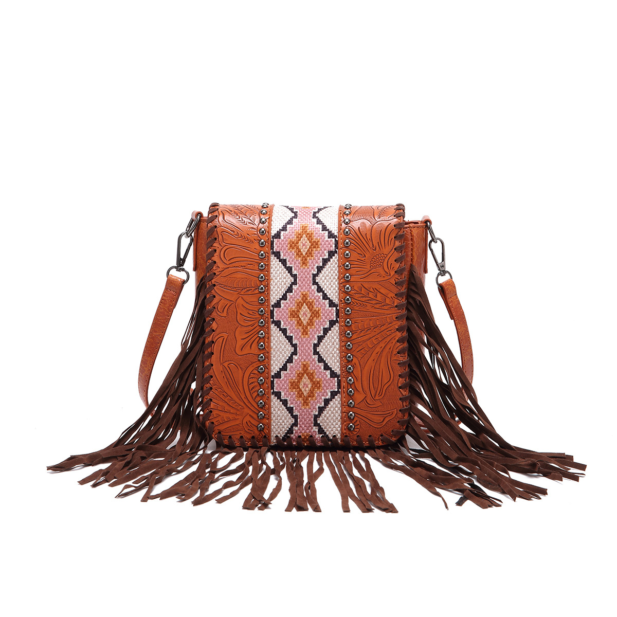 Borse a tracolla per donna Borsa a tracolla in pelle bohémien stampata vintage europea e americana in cotone e lino Borsa da donna alla moda personalizzata_voghion.com