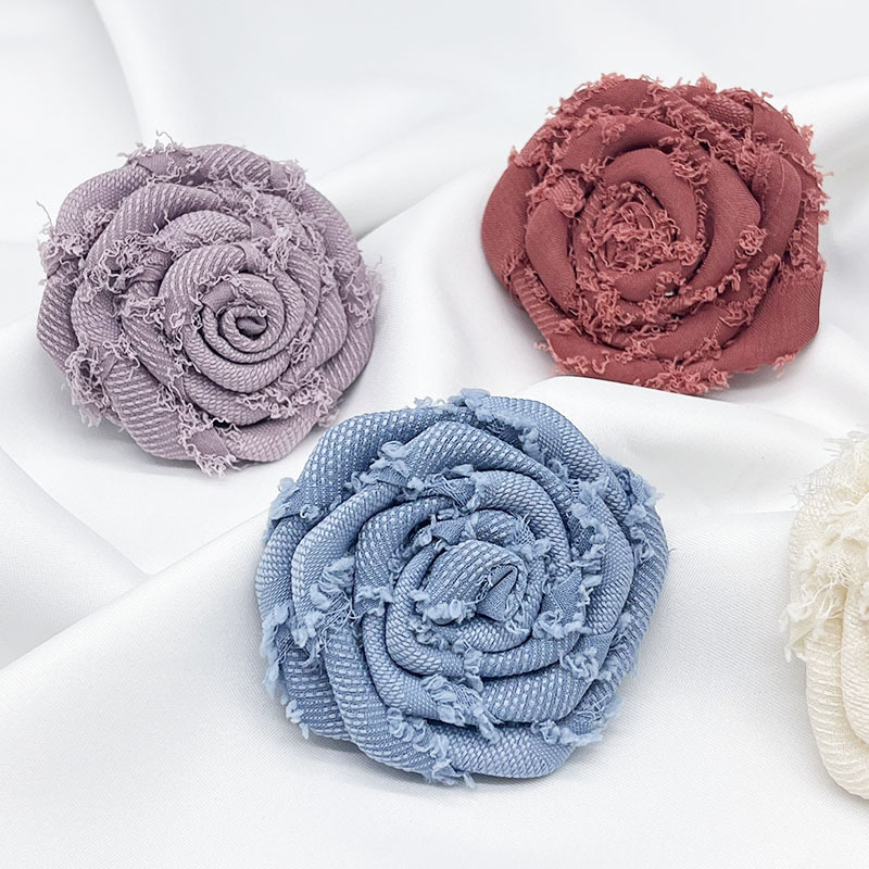 Stoffblumen Kamelien Handgefertigte Rosen Anstecknadel Für Kleidung_voghion.com