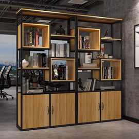 铁艺客厅屏风书柜隔断组合简约落地置物架办公室书架玄关储物柜