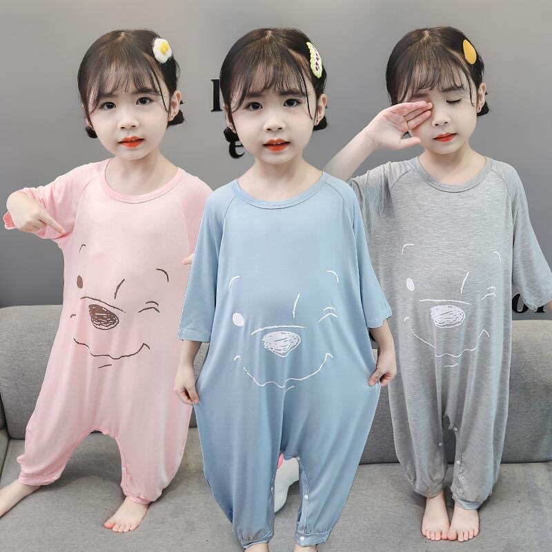 Baby's Siaman Pajamas Spring and Autumn Summer Thin Modal Children's Siaman Air-conditioning Clothes Boys and Girls Infant Sleeping Bag