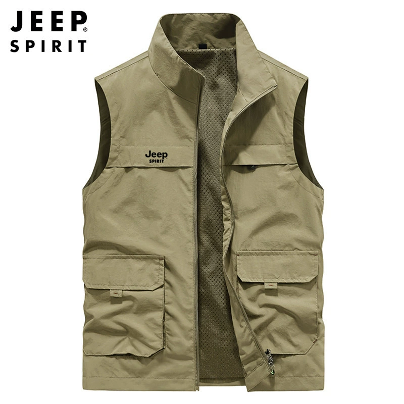 Весенне-Летний Новый жилет, тонкий жилет, Мужская Весенняя фотография, рыбалка, рабочая одежда с несколькими карманами, жилет, куртка 1761