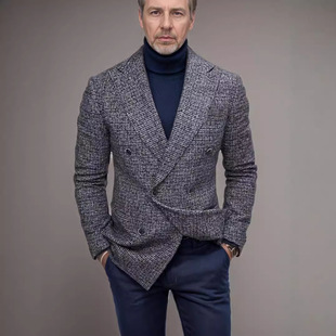 [Border in Stock] Amazon Foreign Trade Casual Suit Men's Gentleman Casual Suit Jacket Men's Large Size