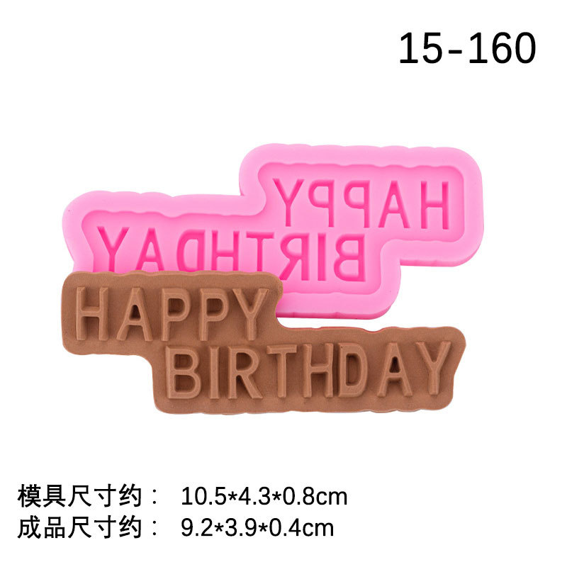 Fondant cake decoración letras mayúsculas y minúsculas y dígitos feliz cumpleaños silicona molde para hornear cerámica suave arcilla epoxi molde