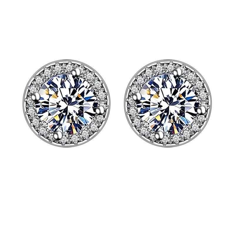 Orecchini infilati da 50 minuti con confezione rotonda da un carato, super flash, per uomo e donna in streaming live, fai un regalo alla tua ragazza_voghion.com