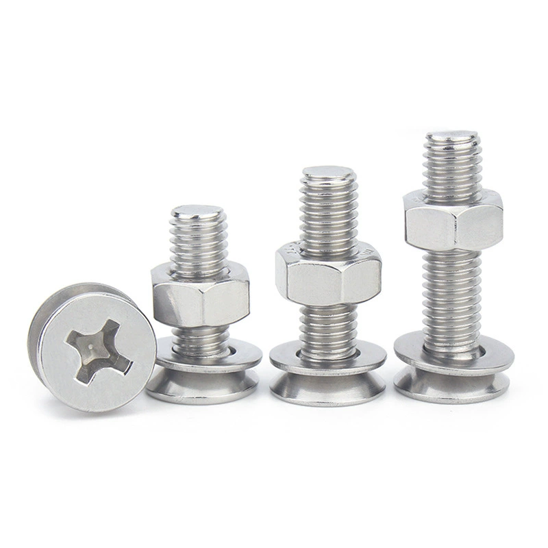 Набор крестообразных винтов с плоской головкой из нержавеющей стали 304, полный набор винтов с удлиненной потайной головкой, включая плоскую прокладку M5M6M8