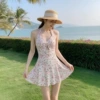 128407 Flower apricot color (tie neck strap)
