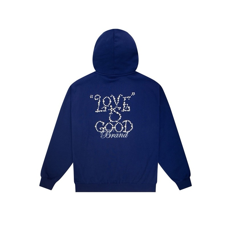 【好运珍珠】GOODBRAND "LOVE IS GOOD" 珍珠连帽卫衣明星简约同|undefined