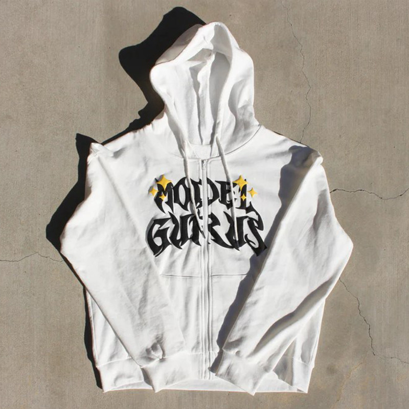 2024 American street Y2K casual pendolarismo stile cardigan con cappuccio lettera stella schiuma stampata giacca tendenza_voghion.com