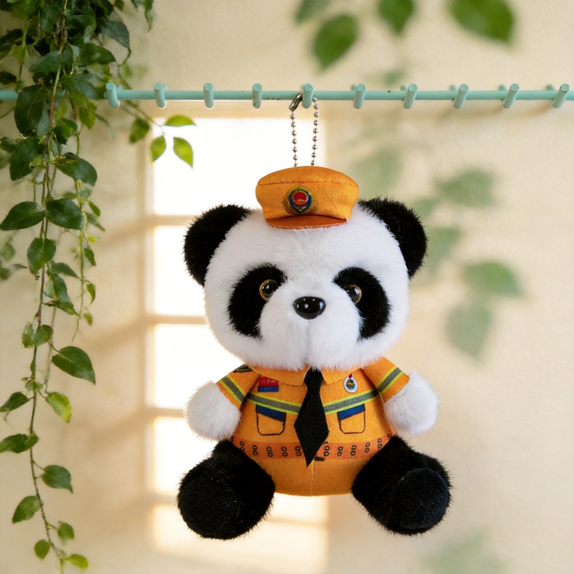 Colgante de peluche de oso de policía pequeña muñeca de peluche colgante de muñeca bolso colgante de llaver colgante de policía de tráfico oso pequeño colgante