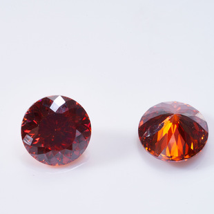 Factory wholesale 1 karat round red cut Moissanite bare stone imported plated color Mosan small inventory