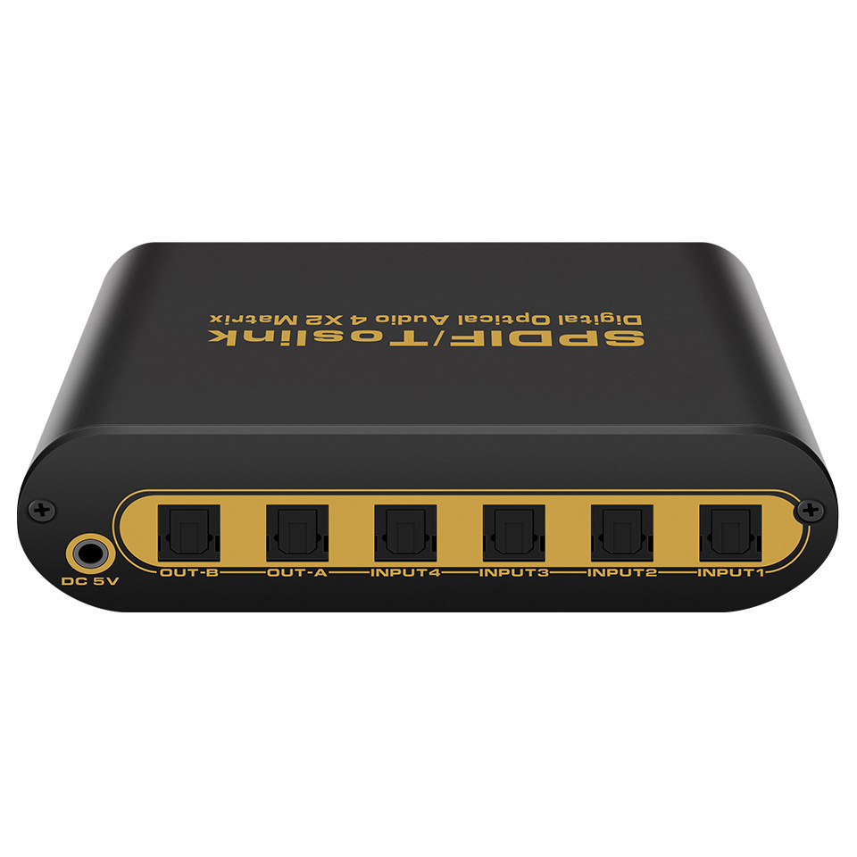 Optical Digital Audio Matrix Four-in-two-out SPDIF Switcher Roslink Audio 4x2 Matrix