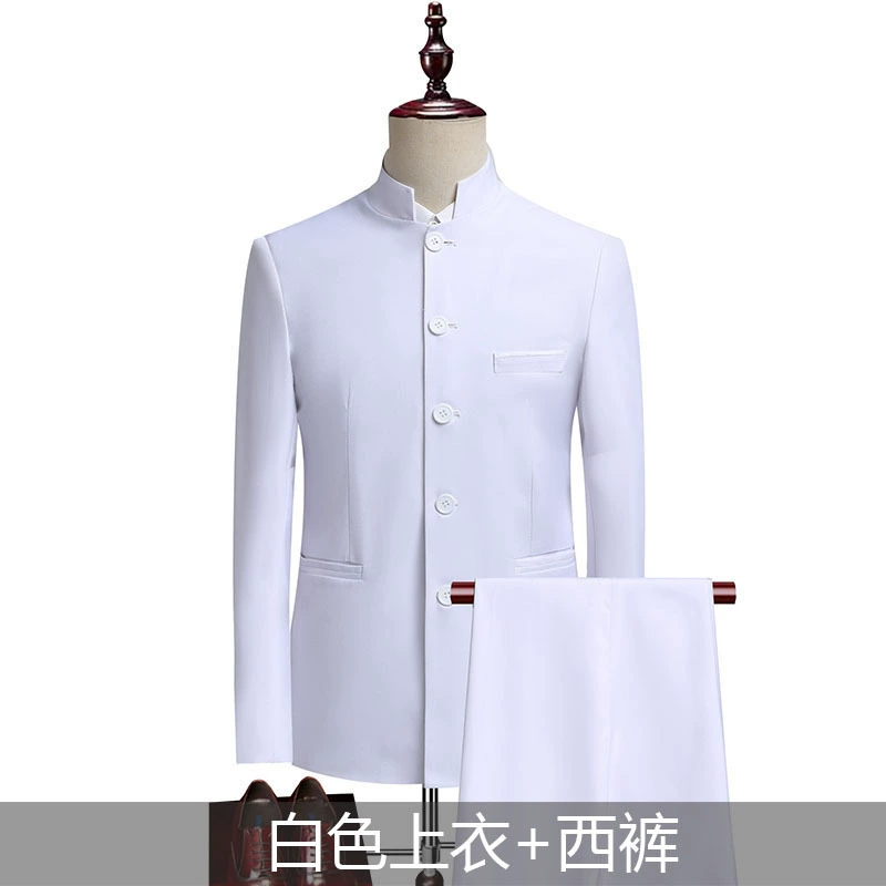 Набор, мужская одежда, китайский стиль, slim fit