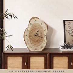 中古风钟表摆台式轻奢高档复古桌面时钟摆件家用艺术挂钟2025新款