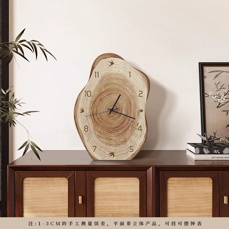 中古风钟表摆台式轻奢高档复古桌面时钟摆件家用艺术挂钟2025新款|undefined