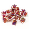 12mm acrylic transparent square half -hole blind hole single -hole single -hole bead DIY hair ornament accessories material