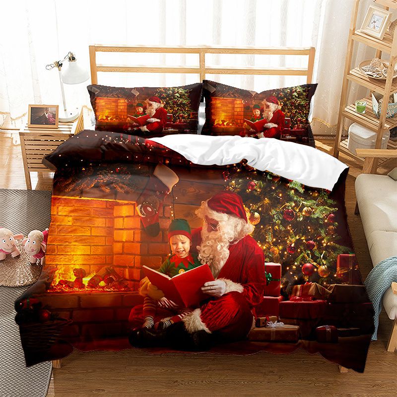 Nuova collezione natalizia Copripiumino in 3 pezzi, set opaco da 4 pezzi, set da 2 pezzi personalizzabile_voghion.com