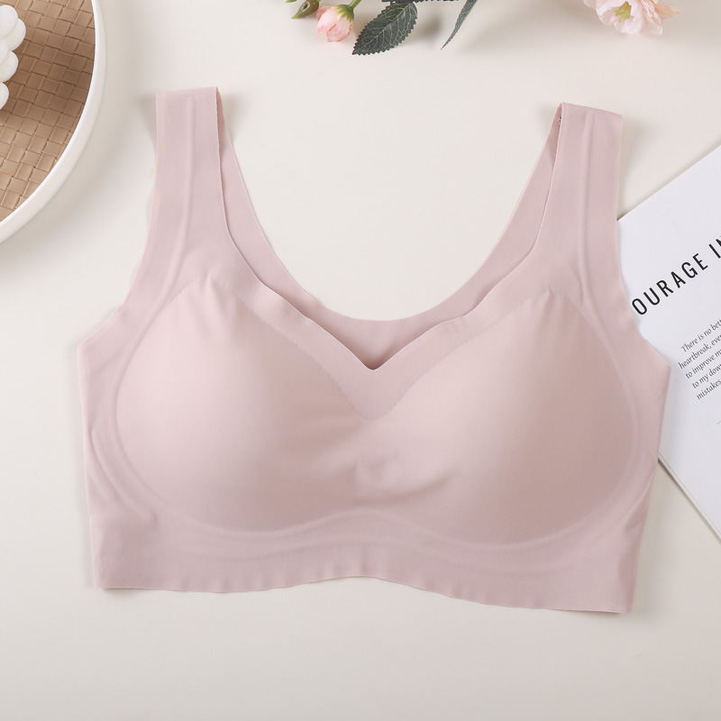 一体型固定カップゼリー薄型シームレスプッシュアップ大きいサイズリキッドファンデーションインビジブル下着女性ベストスタイルブラジャー|undefined