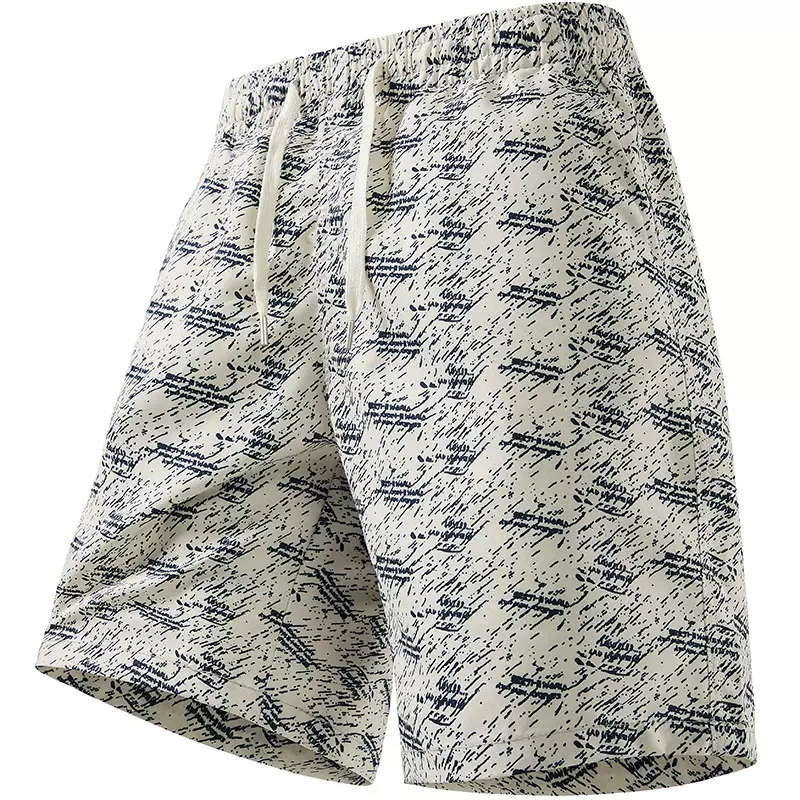 夏天沙滩裤男2025夏款新款速干裤时尚潮流运动短裤男宽松跑步五分
