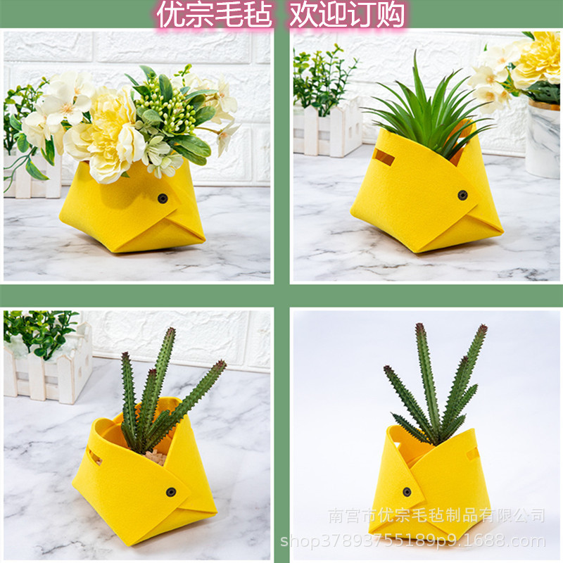 Bolsa de plantación de plantas de fieltro engrosada no tejida hogar jardinería escritorio balcón suculenta bolsa de plantas en maceta