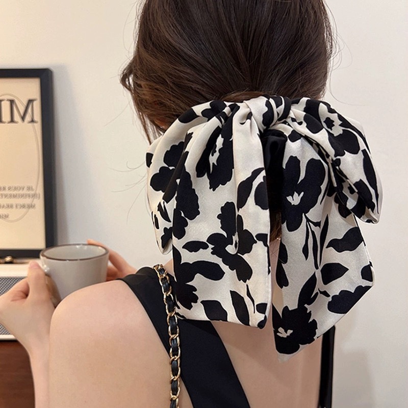 Elastico con fiocco per capelli donna stile girly per coda_voghion.com