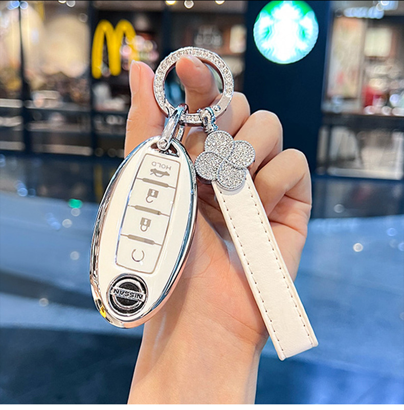 Suitable for Nissan 14Th Generation Sylphy Key Cover, Classic Nissan Car Teana Qashqai X-Trail Tiida Key Case Holder