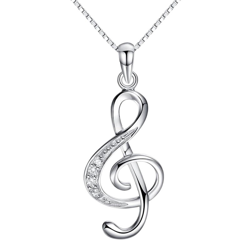 Weihua Necklace Pendant Women Fashion Korean Fashion Love Rhythm Note Pendant Silver Plated Jewelry Factory Wholesale