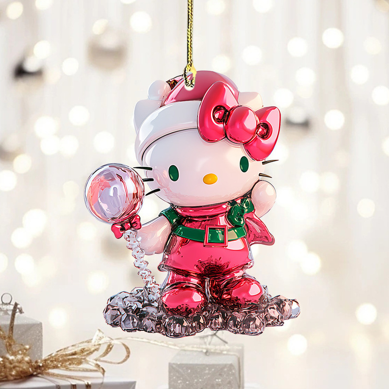 新しいアニメのかわいいピンクの子猫のリュックサックの新しい熱売2D平面キーホルダーのアクセサリー|undefined