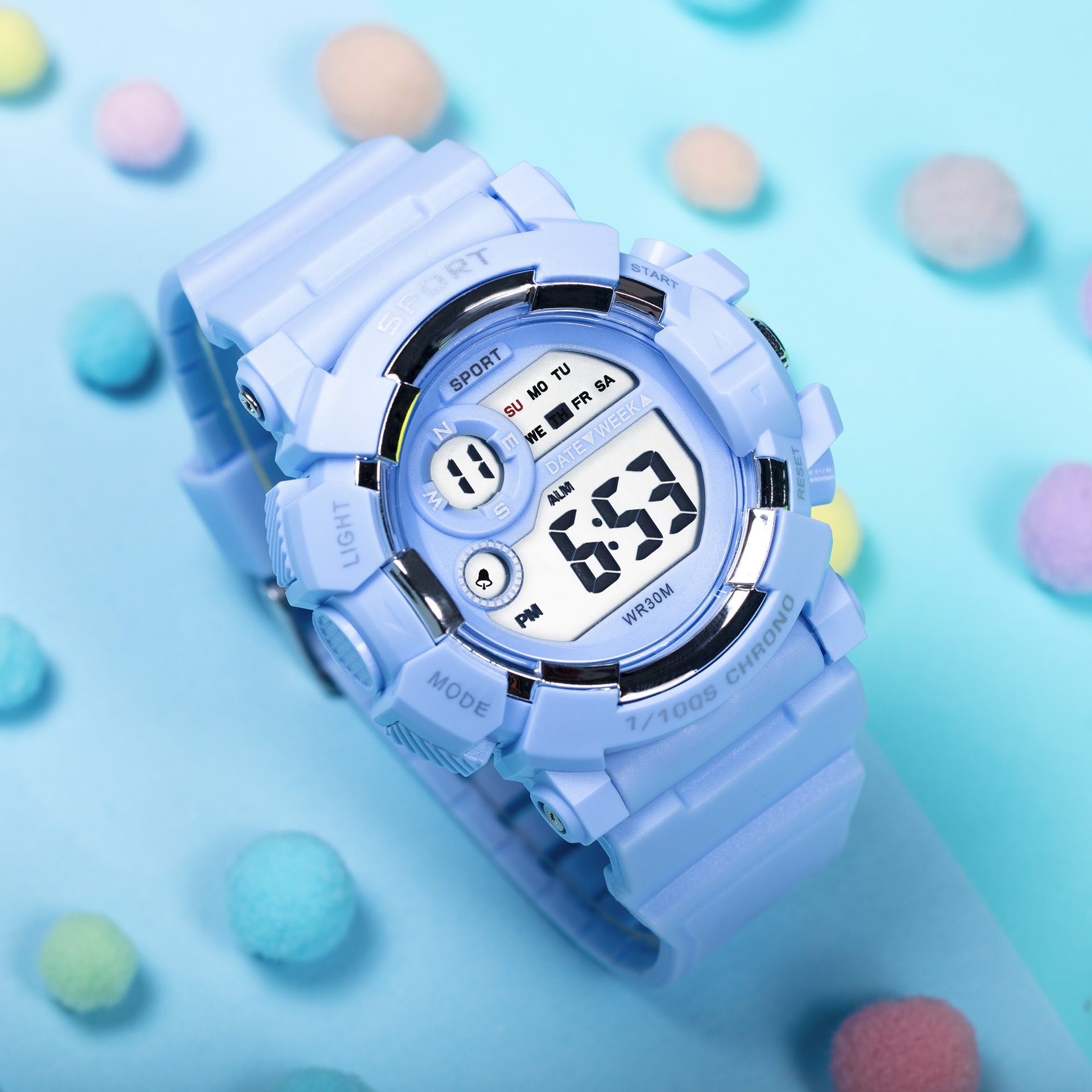 Tendencia de estudiantes de secundaria masculina y secundaria nocturna relojes electrónicos de alarma deportiva al aire libre simple en stock